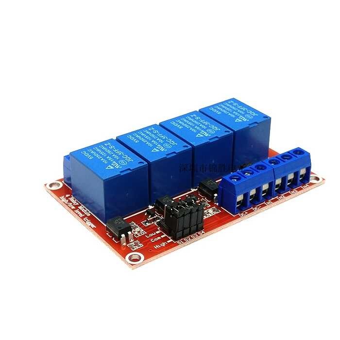 Red board 4-channel 5V1V24V relay module with optocoupler isolation ...