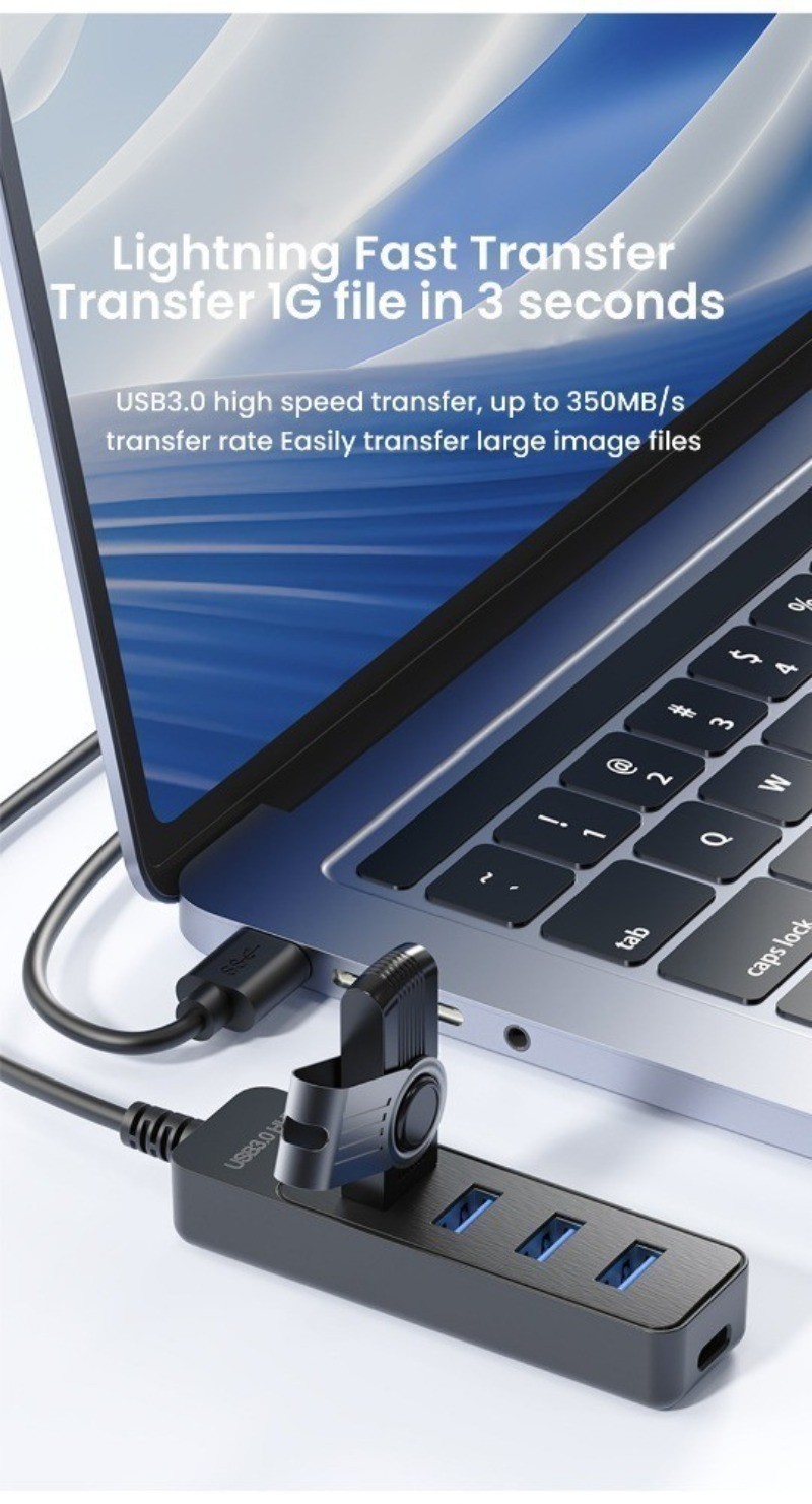 SGALAS 4 Ports USB HUB 3.0 High Speed Multi USB 3.0 Splitter Type c USB ...