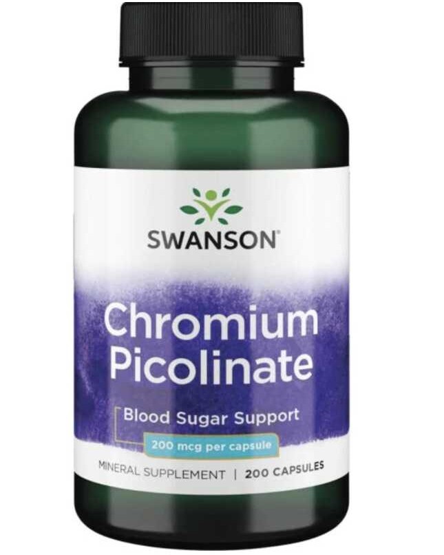 Swanson Chromium Picolinate 200 Mcg 100 200 Capsules Suporta Sa Asukal Ng Dugo Shopee