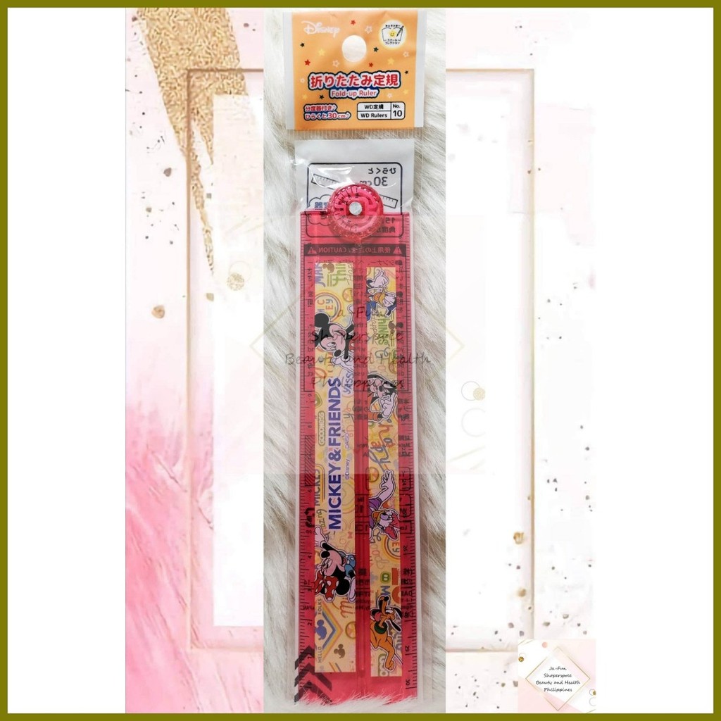 ⚠ ╱ DISNEY FOLDABLE RULER WITH PROTRACTOR ( AUTHENTIC JAPAN DAISO ...