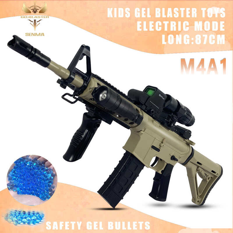 M4A1 Gel Blaster Toy Gun para sa mga bata Electric Rechargeable Outdoor ...