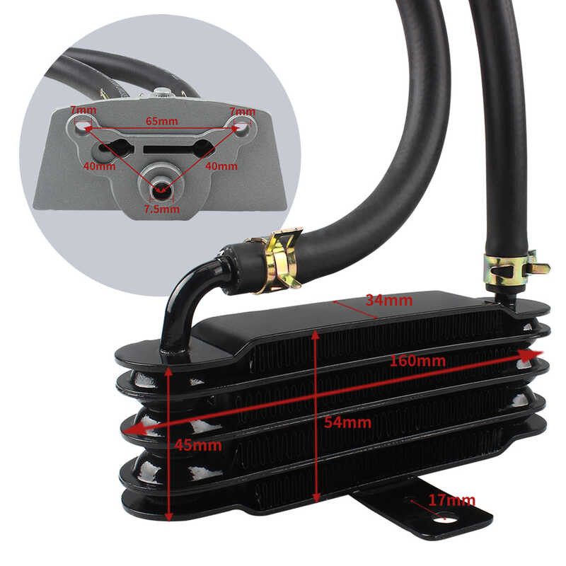 Oil Radiator Motorcycles Cooler Para Sa Honda Monkey 125 Accessories ...