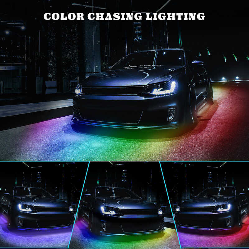 Dynamic Split Type Streamer Car Underglow Light Strip LED Underbody ...