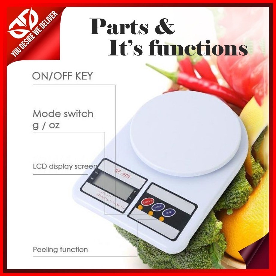 D&D Electronic Kitchen Weighing Scale 1kg (SF400) Shopee Philippines