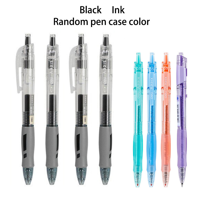 Deli Gel Pen 0.5mm EG09 12PCS Press Sign Pens Student Writing ...