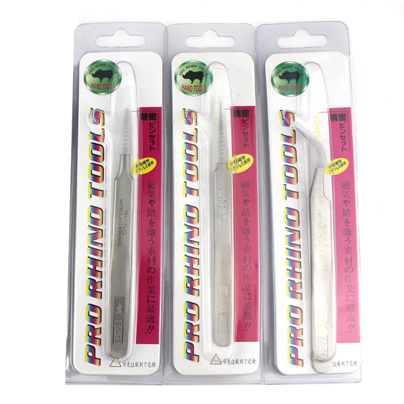 RHINO SW10 - SW15 Stainless Steel Tweezer Anti-Magnetic Anti-Acid ...