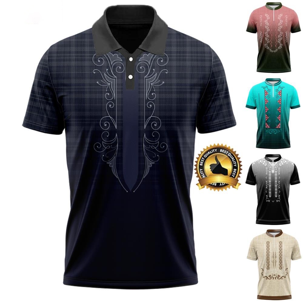 asean inspired ethnic attire barong agalog batik polo for men ...
