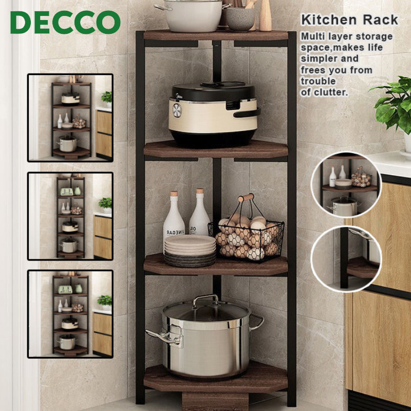 Decco 4/5 Layer Kitchen Rack Floor Standing Multilayer Corner Cabinet ...