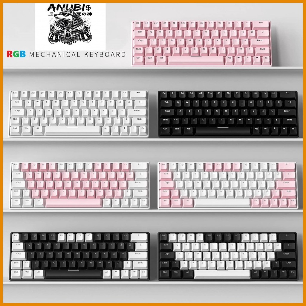 RGB Hotswappable Mechanical Keyboard 64 Keys Backlit Switch Gaming ...