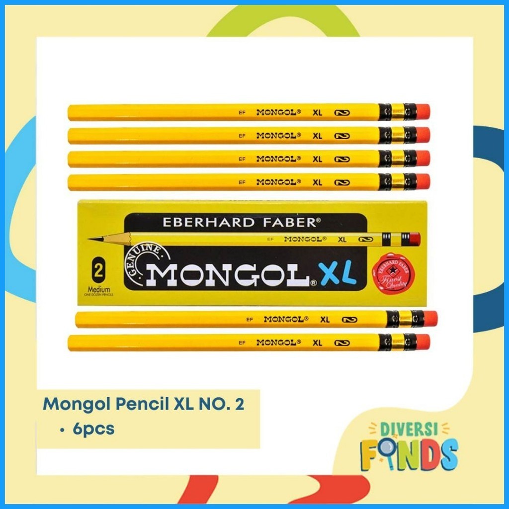 AUTHENTIC XL or Number 2 Mongol Pencil Original #2 or XL 2, Non-Smudge ...