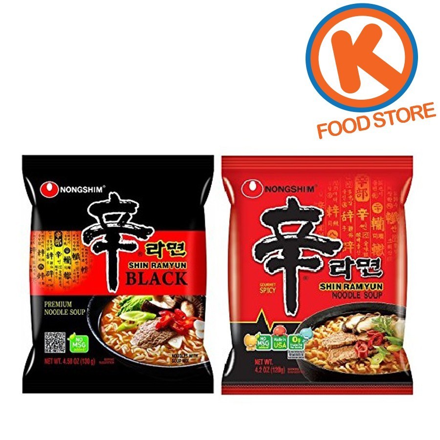 Nongshim Shin Ramyun / Shin Black Ramen 120g/134g Korean Ramen Korean ...