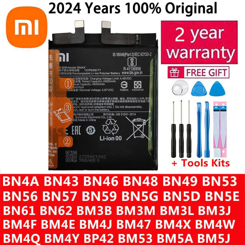 Original Battery Xiaomi Mi Redmi Note Poco Poco F1 F2 F3 3 3S X3 K30 4 ...