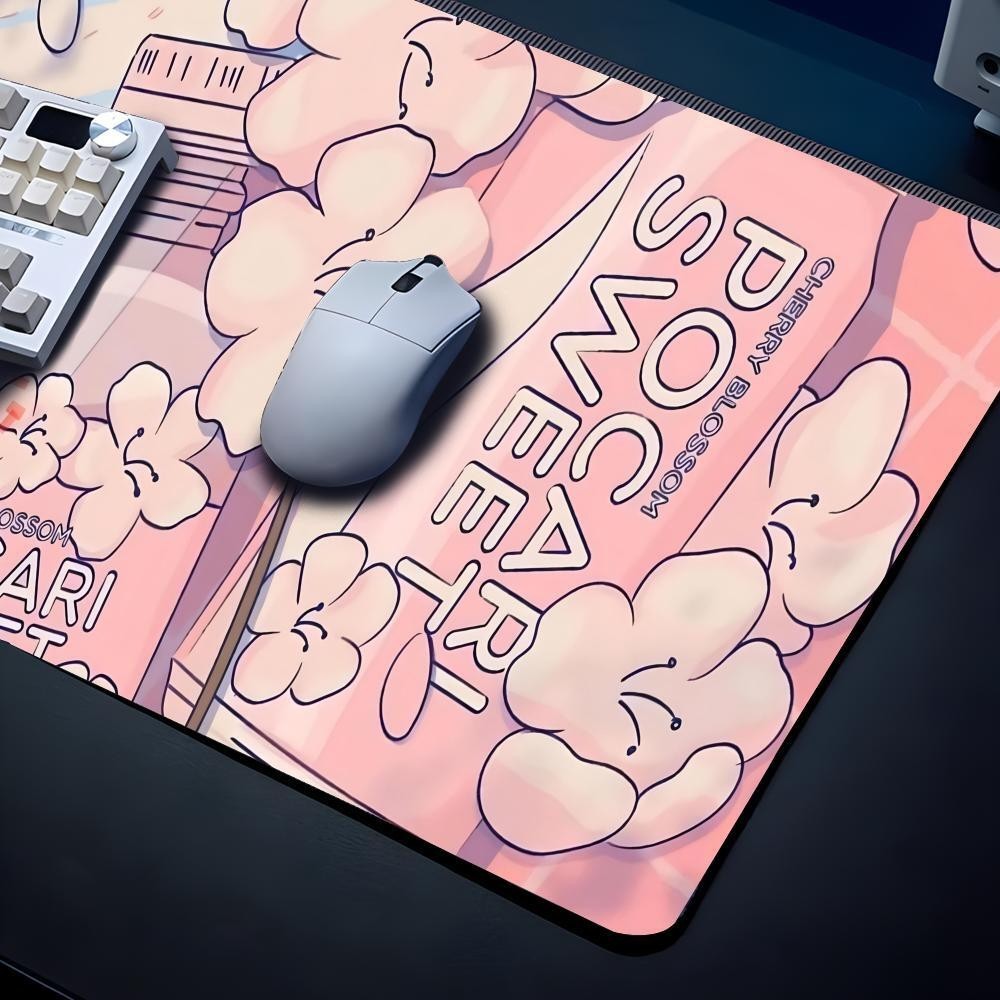 Kawaii Pink Cute Mousepad Large Computer Gaming Accessories MousePads ...