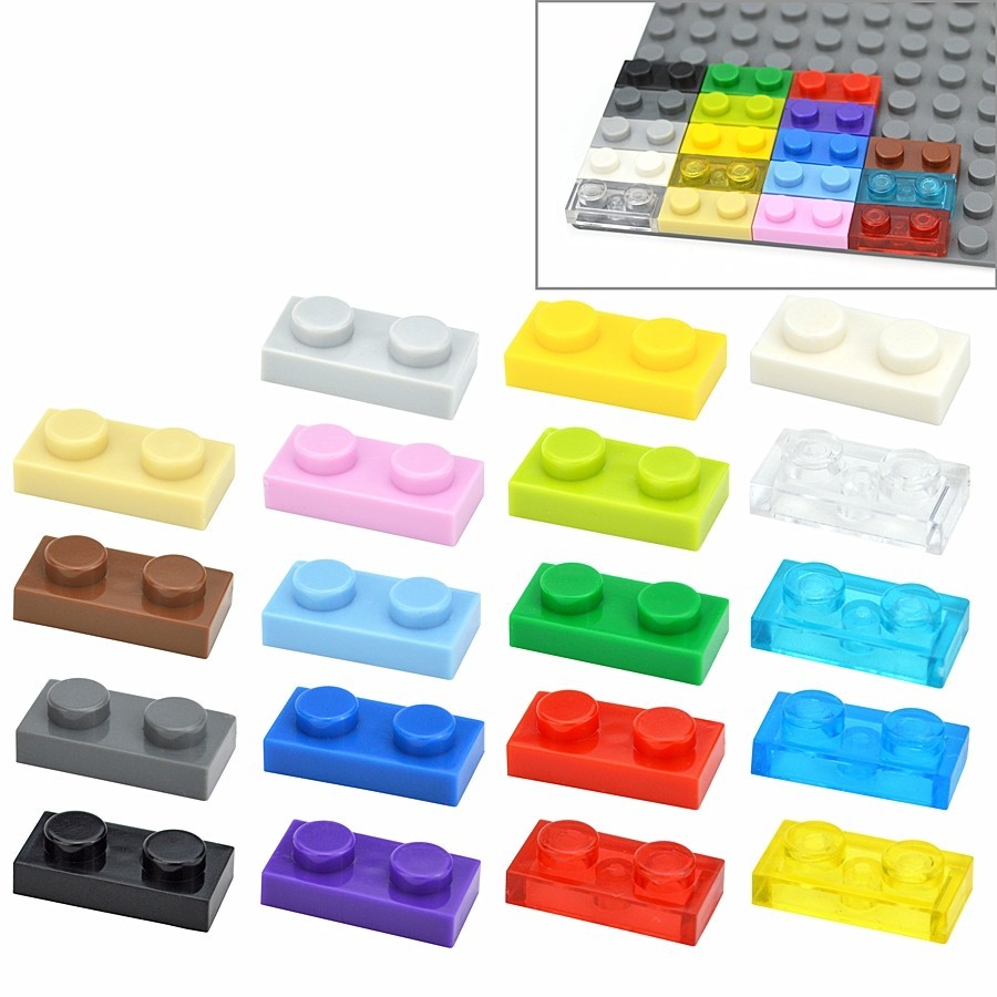 1x2 Dots 100PCS Color Educational Creative Compatible With 3023 Size ...