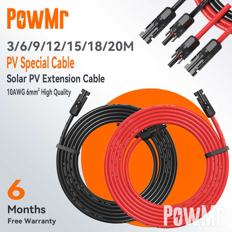 10Awg Powmr Extension Tinned Copper PV Wire Para Controller Solar ...