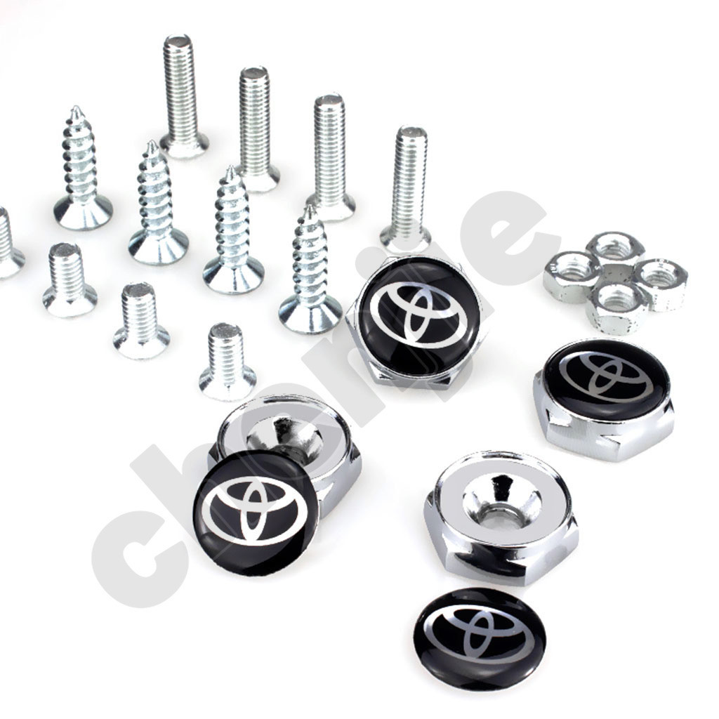 4-Piece BMW Logo License Plate Screw Cover Set – Blue, Metal, Anti-Theft Cap Covers 7 thumbnail image