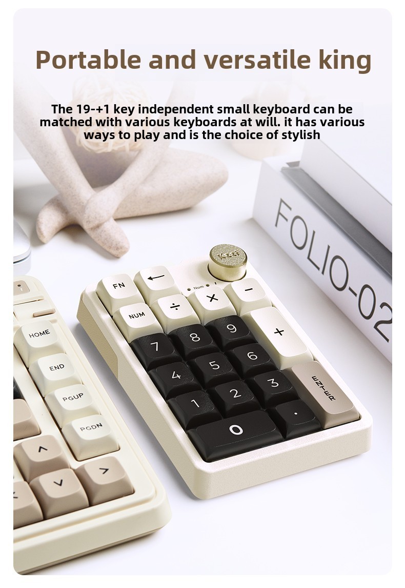 KZZI K20 Wireless 2.4g Bluetooth Digital Mechanical Numeric Keypad RGB ...