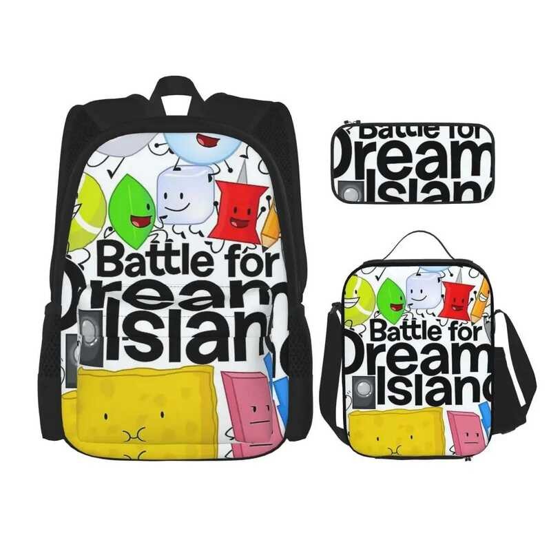 BFDI Backpack Poster White Backpacks Boys Girls Bookbag Children School ...