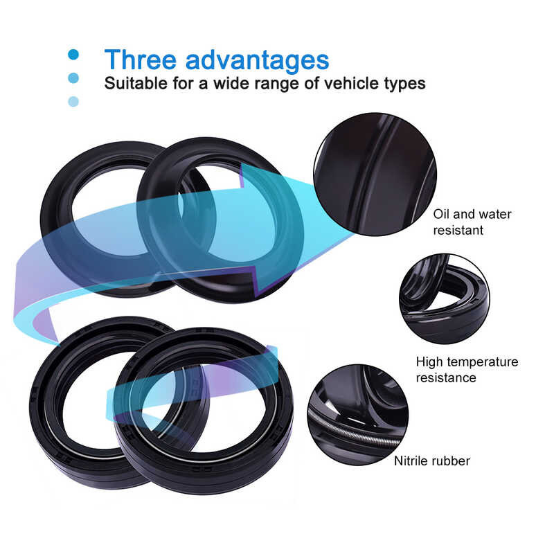 Motorcycle Front Fork Seal Kit – 41x53x8/10.5 Oil & Dust Seals – 2 Of Each – Berliii