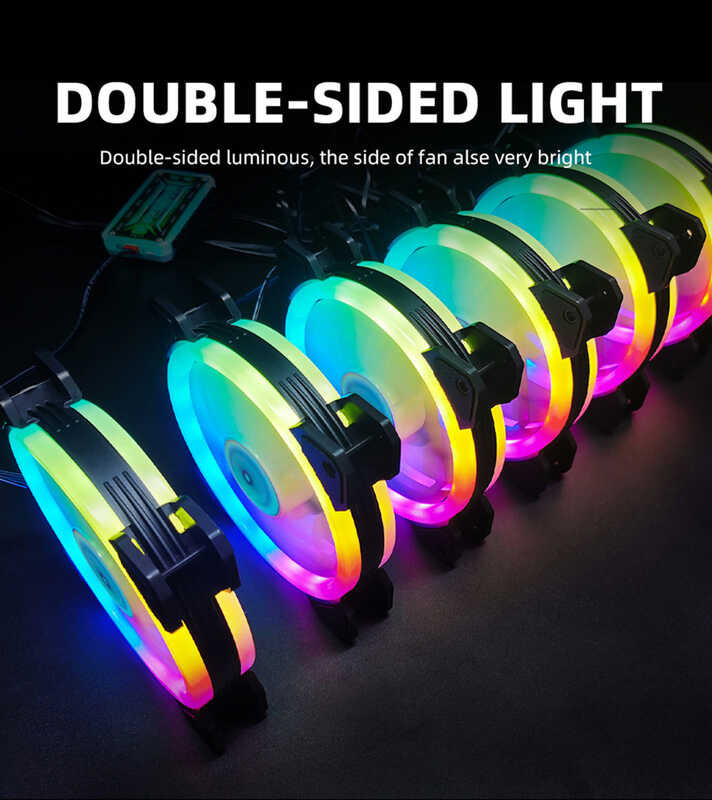 PC Computer 120Mm Case Cooling Cooler 6Pin Adjustable RGB Led 12Cm Mute ...