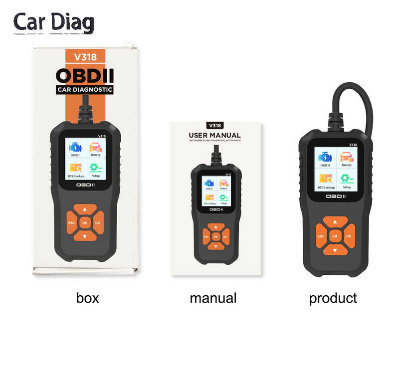 Tools Elm327 Car V318 Obd2 Diagnosis Auto Engine Fault Erase Problem ...