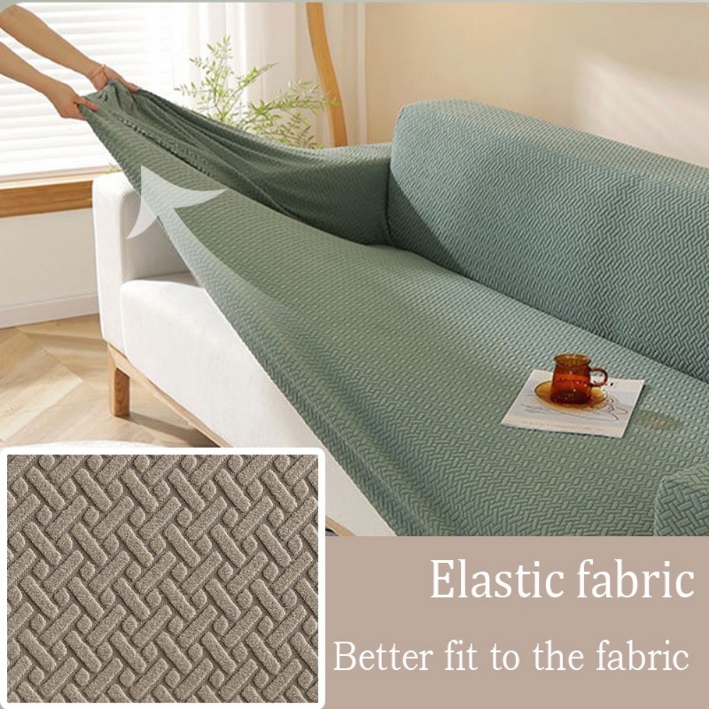 New Elastic Sofa Cover 1/2/3/4 Seater T style Jacquard Slipcover ...
