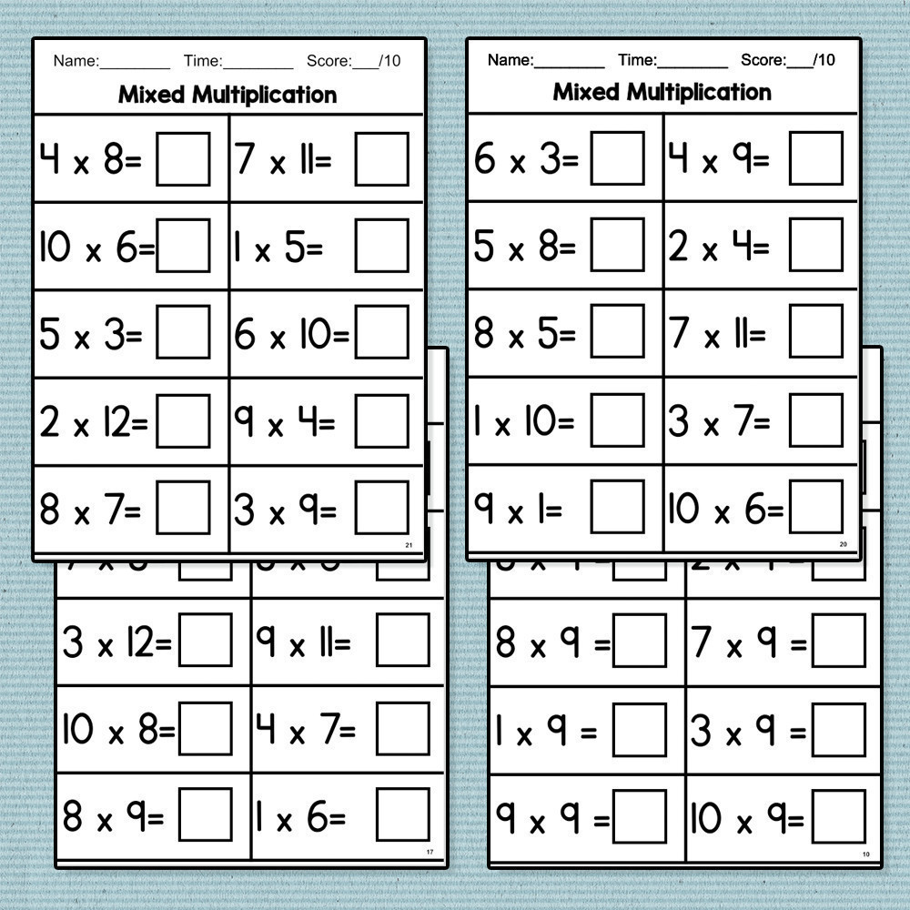 Multiplication Division Math Workbook for Kids Children Homeschool ...