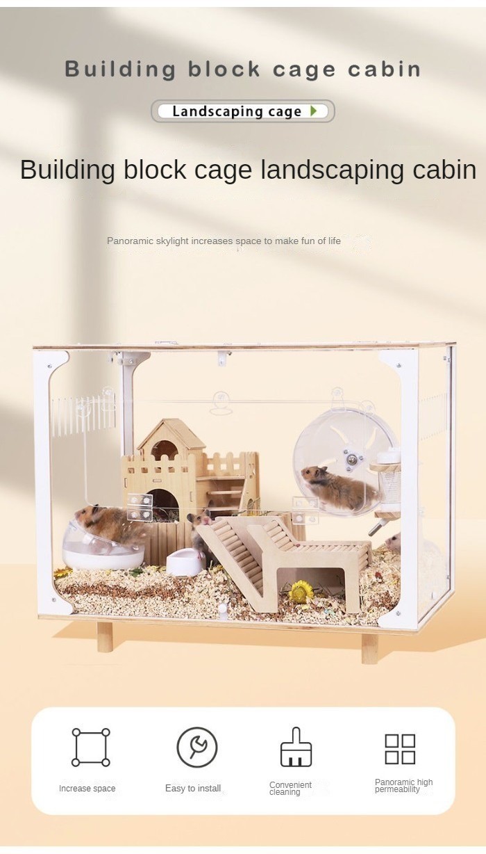 Hamster Cage Material Landscape Integration Reference: Hamster Cage Dedicated Full Cover Landscape Cage Djungarian Hamster