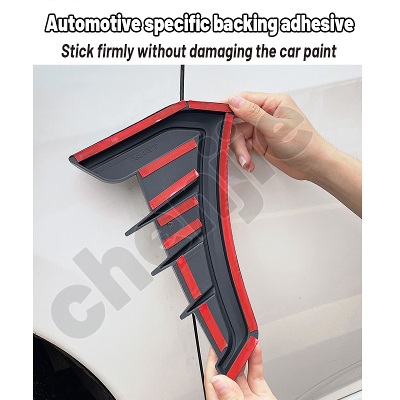 High quality 2pcs Carbon Fiber Car Fender Decoration Side Blade Badge ...