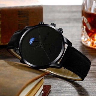 Leather para POSHI COD mga lalaki relo water proof orihinal Chronograph ...