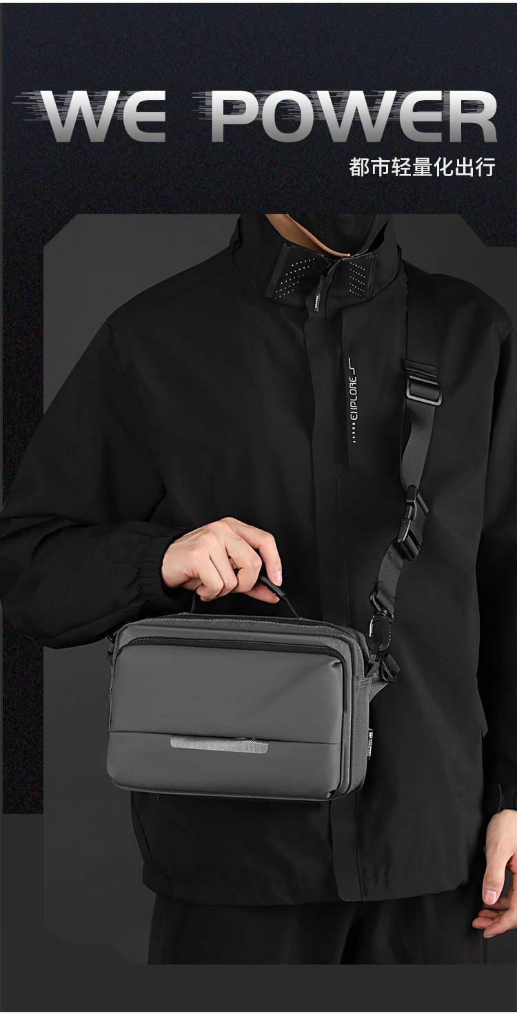 Simple Fashion Shoulder Bag Men's Casual Horizontal Crossbody Bag