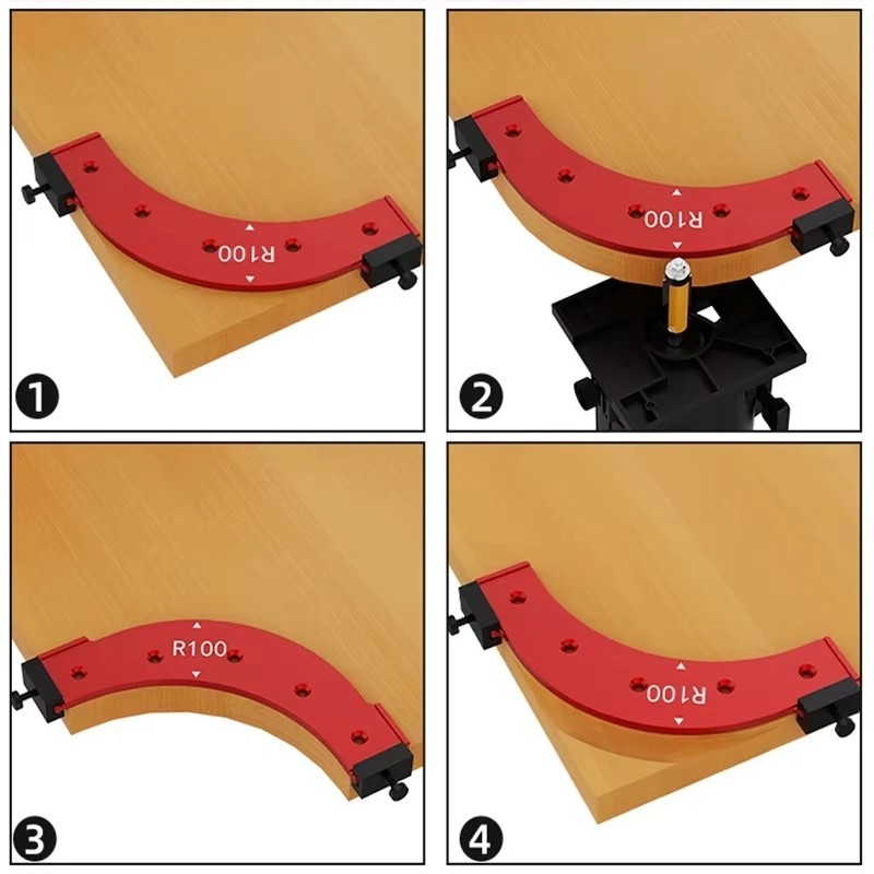 Woodworking Corner Routing Guide Set Round Corner Radius Templates ...