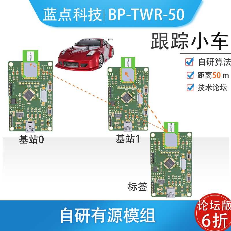 UWB tracking car DWM1000 triangle ultra wideband tracking, ranging ...
