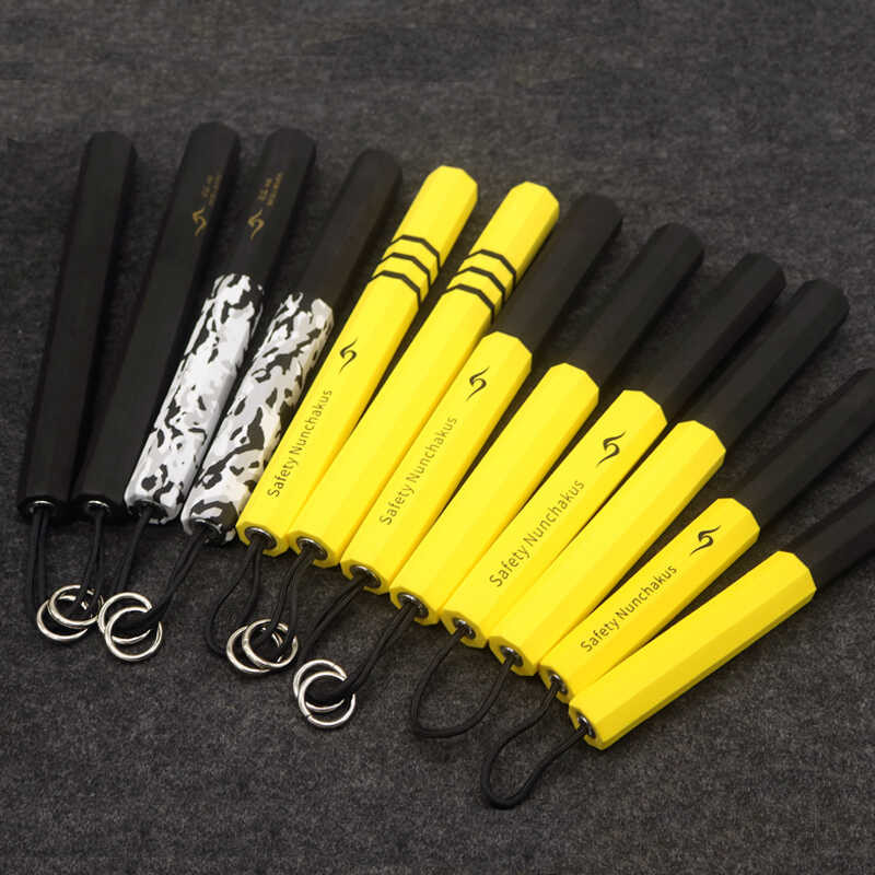 Silver flame octagonal sponge beginner safety sponge nunchucks Bruce ...