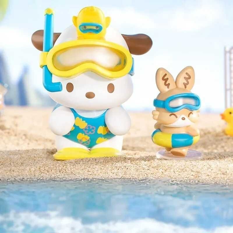 Pochacco Sanrio Holiday Beach Series Figure Blind Box Kawaii Anime ...