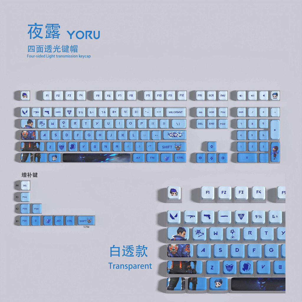Night Dew Translucent Keycaps Fearless Contract Tile Breaking Artifact ...