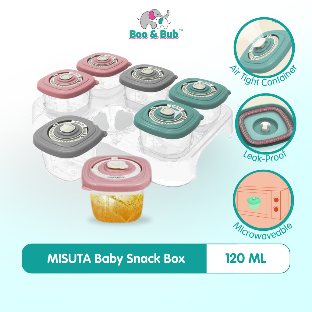 Boo&Bub MISUTA 120ML Baby Snack Box Fresh Food Fruits Storage Box Child ...