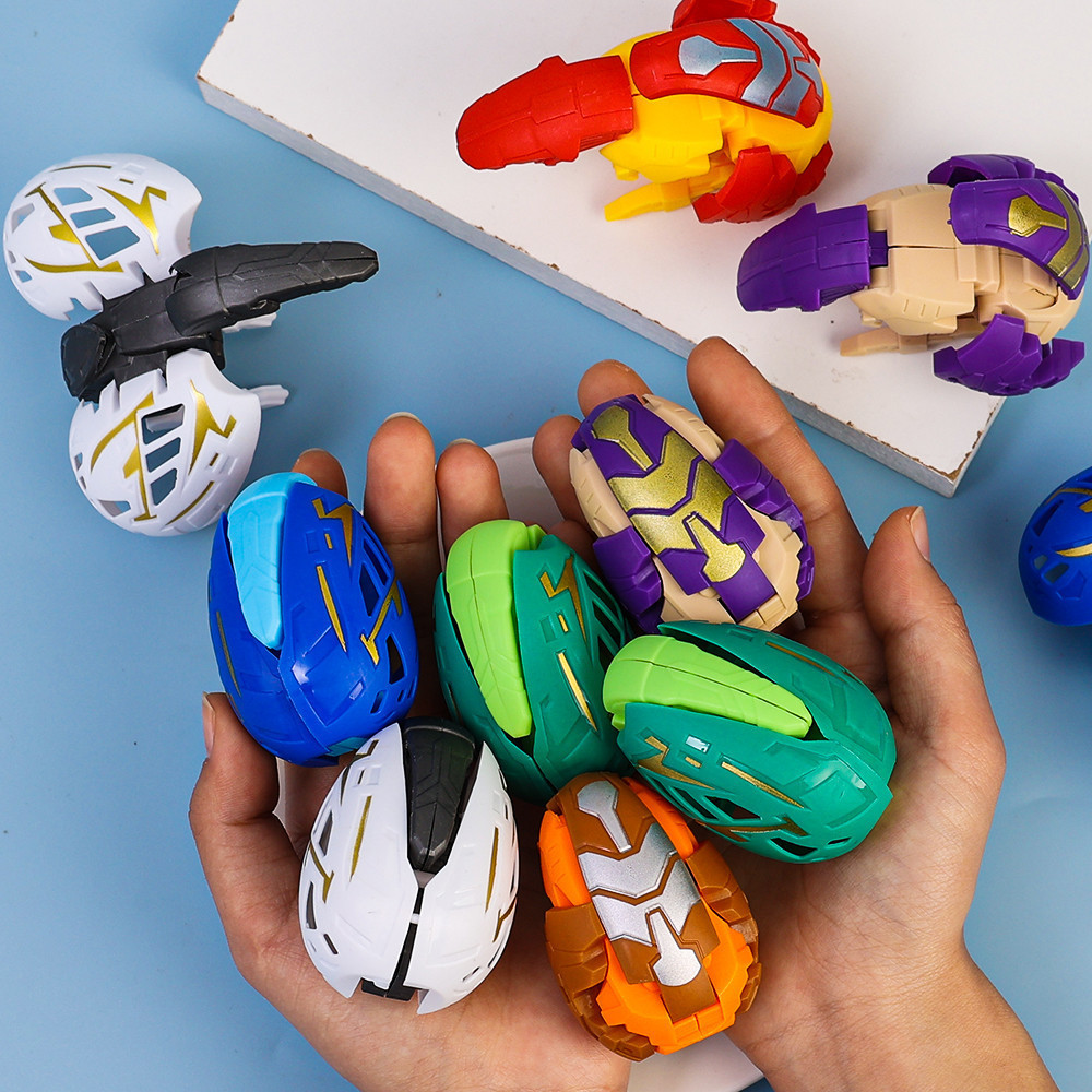 2/4 PCS Dinosaur Eggs Transforming Toy Simulation Deformation Dinosaur ...