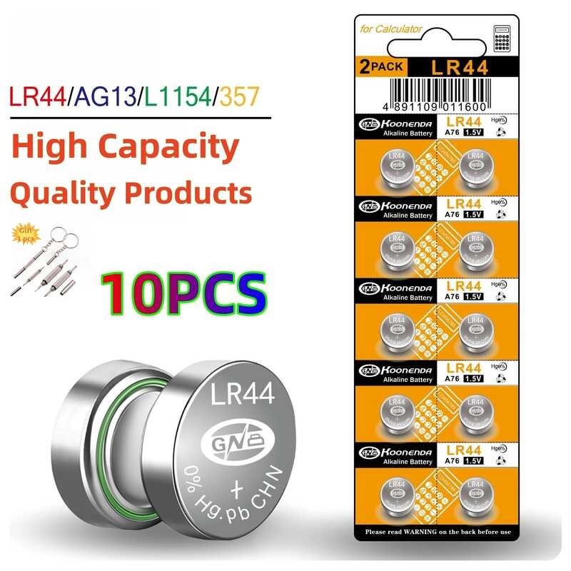 10Pcs Lr44 Ag13 Button Cell Battery 1.5V 357 303 Sr44 Lr1154 G13 L1154 Button Coin Battery For