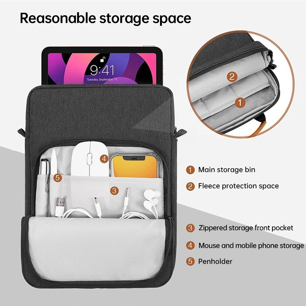 Multi Pockets Bag For Huawei MatePad 11.5 S 2024 BTK-W00 Air 11.5 11 10 ...