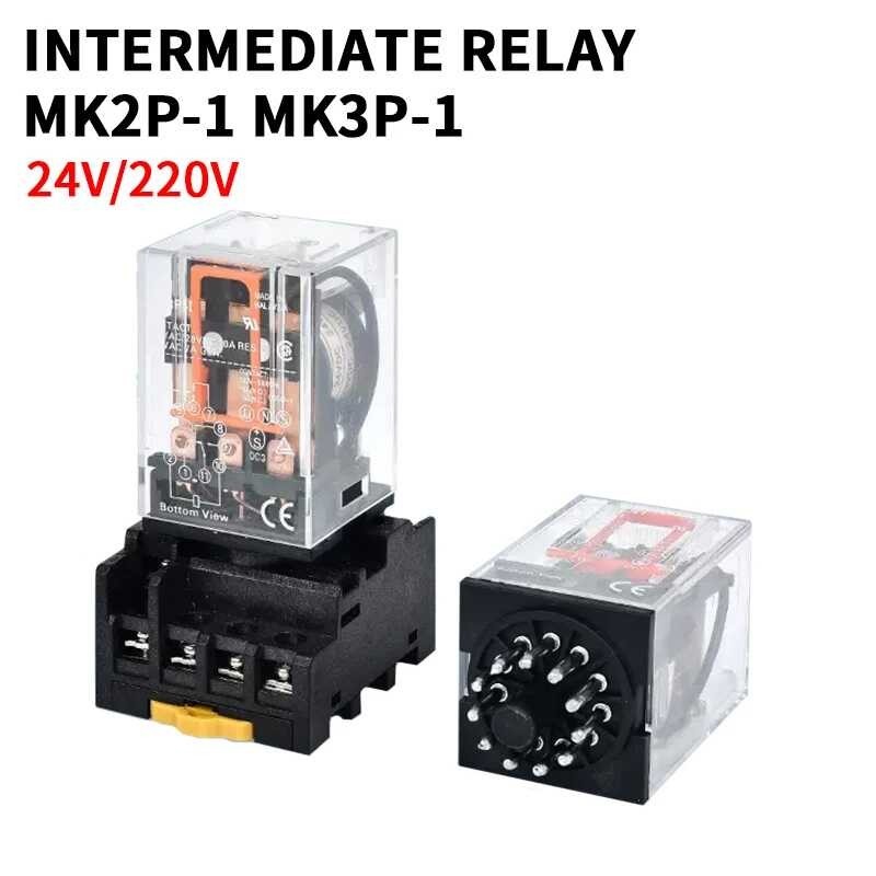 2P-I 2P Makikilalang 3P Maliit Electromagnetic Relay Na May Base Dc12v ...