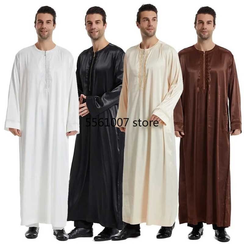 Jubba Thobes Kaftan Abaya Dubai Arab Muslim Dress Men Jubbas Ramadan ...