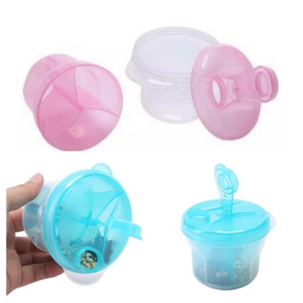 3 Grid Divided baby formula milk powder dispenser container snack cup ...