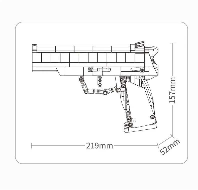 SEMBO BLOCKS 702350 Model Militar Gun Set Shotgun Building Block Ww2 ...