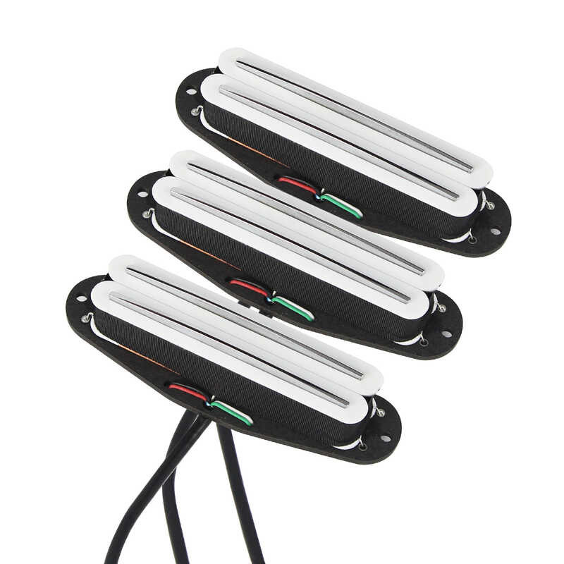 Alnico5 Charra Elettrica Humbucker 16.6K Lama/ve Esagonale Regolazione Doppia Bobina Con Cavo A 4 Derivazioni/spacco Bobina Alnico V Nero - Foto 12