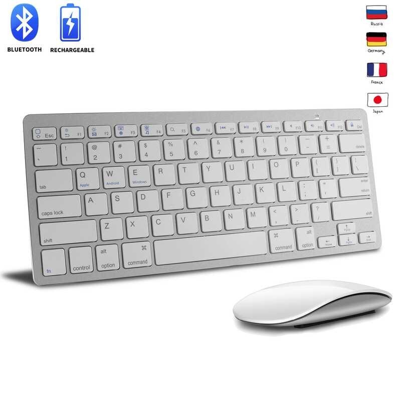 Touch Bluetooth Wireless Mouse Set Ultra-Slim Mini Portable 78 Keyboard ...