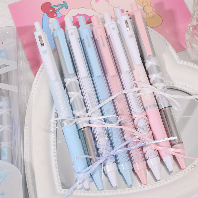 Office Black Smooth Writing Neutral Pen - Sweet Ballet Ribbon Signature ...
