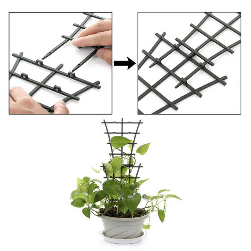 Climbing Frame Diy Garden Mini Superimposed Potted Plastic Pot Plant Pole Support Line Vine Flo 0314