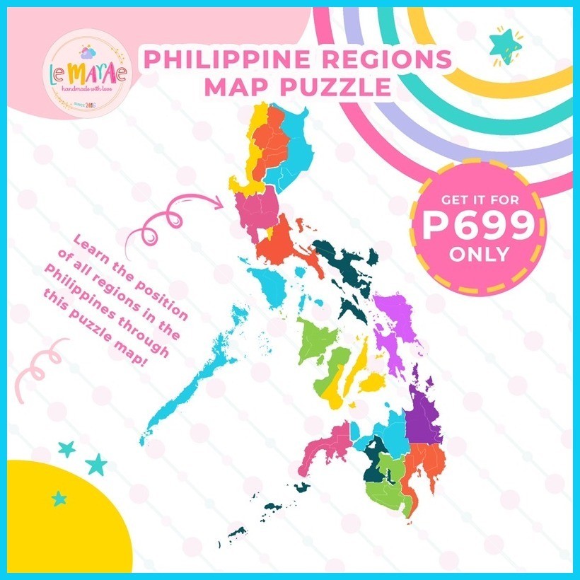 ๑ ۞ Laminated Puzzle PHILIPPINES MAP NCR MAP Metro Manila Puzzle Shopee Philippines