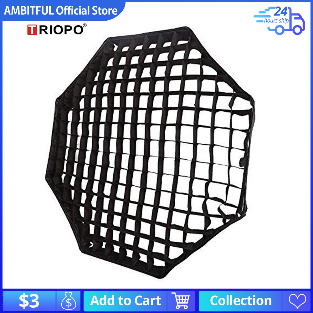 Octagon Softbox Honeycomb Grid Mesh 90/65/55cm Compatible With Triopo